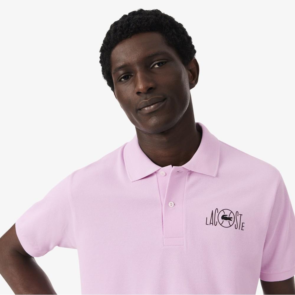 Lacoste Men's Lettering Ball Logo Short-Sleeve Polo Shirt PH2080-56GZ4H