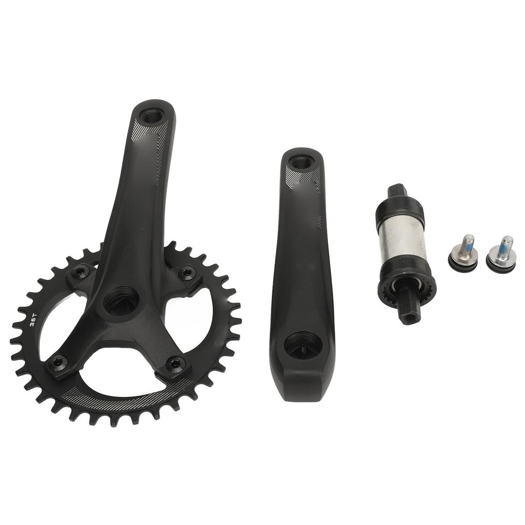 Bike Crankset Square 104BCD Crank 36T Chainring Sprocket Bottom Bracket Aluminum Alloy Bike Parts
