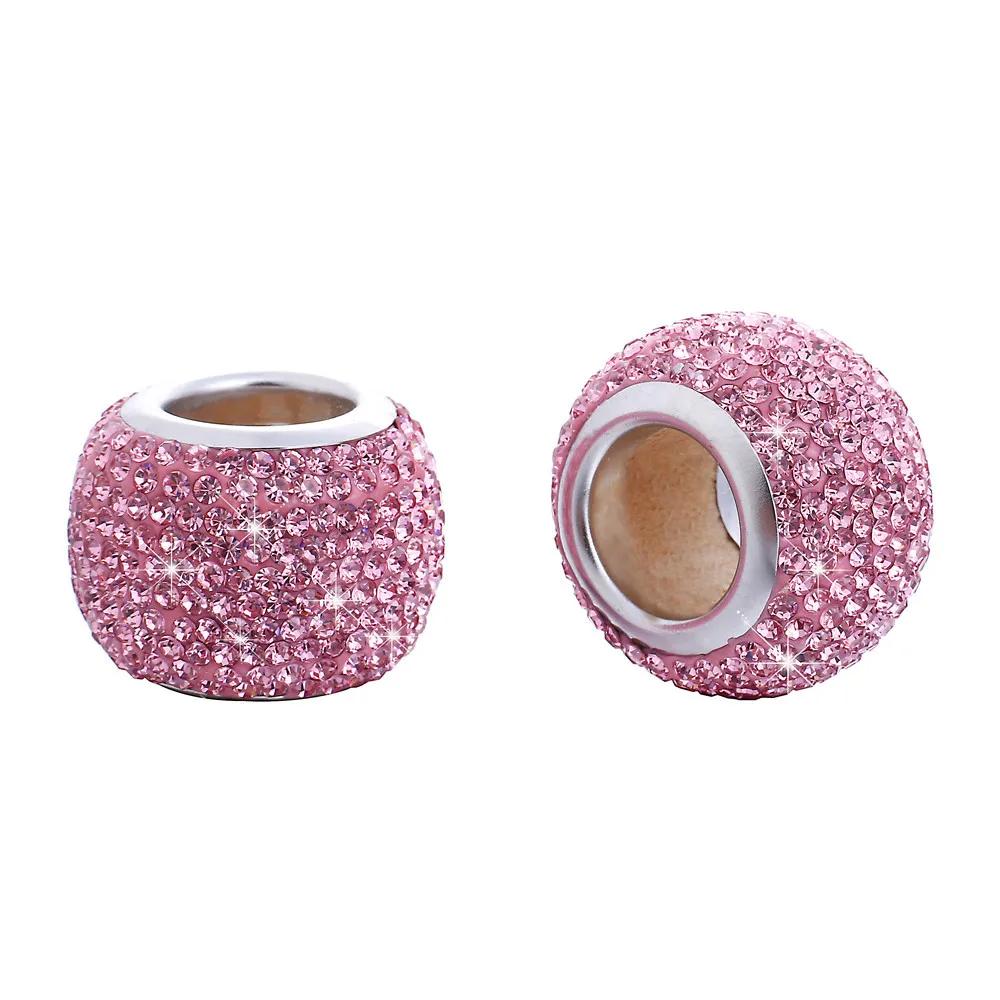 Universal Crystal Rhinestone Car Seat Headrest Ring Collars Decor Charms Diamond Bling Car Interior Accessories For Women Girls