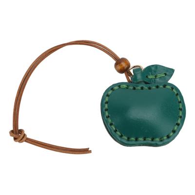 Leather Fruit Charm Retro Handmade Portable Cute Bag Charm for Purse Phone Case Party Travel Green