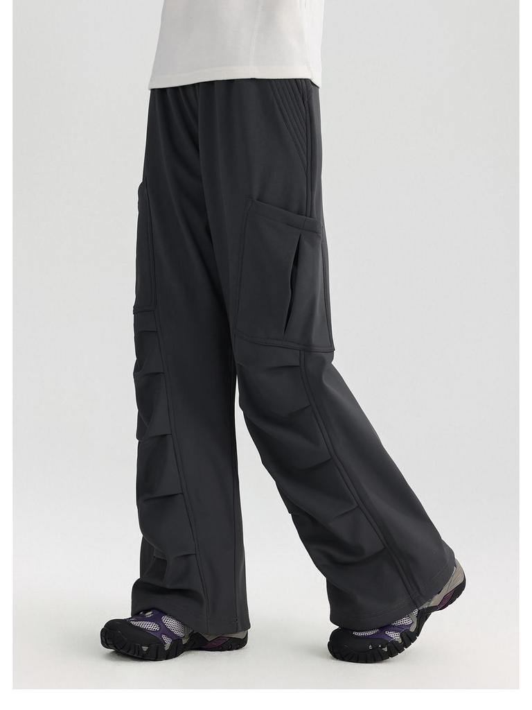 Gefütterte Mädchen- Cargohose - Herbst/Winter, Gerades Bein, Warm, Große Taschen