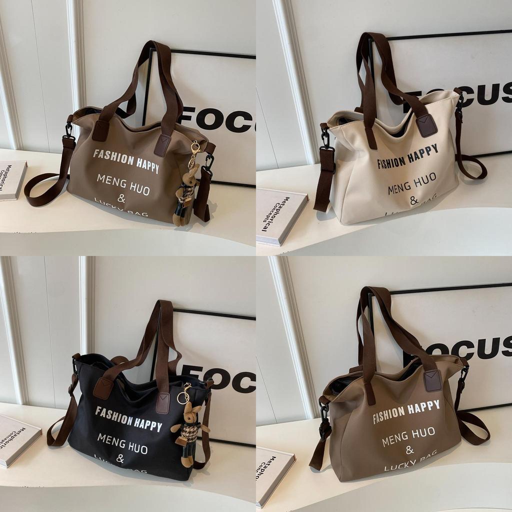 Canvas Tote Bag Womens Casual Large Capacity Shoulder Handbag For School And Daily Use