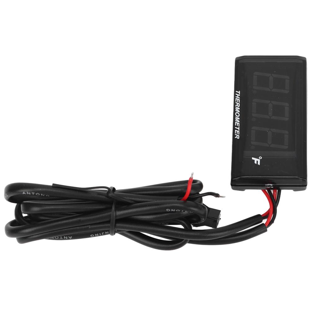 Motorcycle Water Temperature Gauge Ultra Thin LCD Display ABS Housing Water Temp Meter for