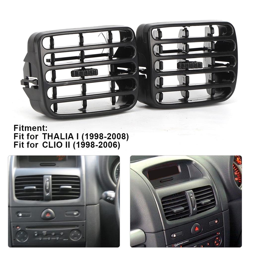 1Pair Air Condition Vent Frame Car Dashboard Grille Fit for CLIO MK2 1998‑2006