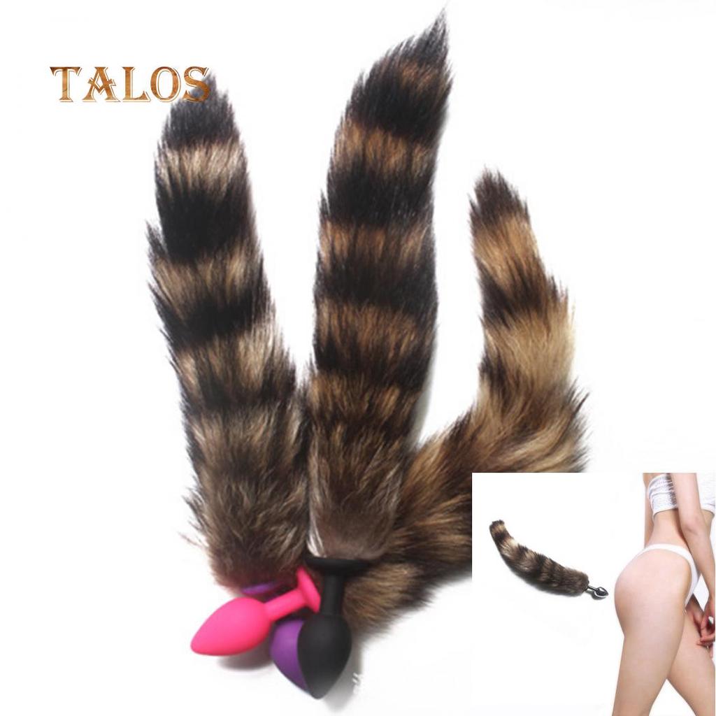 Silikonová anální zátka T-Adult Fox Tail pro dospělé Sexy hračka Masážní přístroj prostaty Sexy hračky