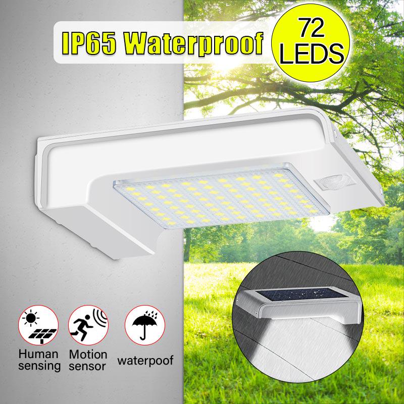 72 LED Solar Gutter Security Wall Light Outdoor Motion Senson Lamp Waterproof 72 LED Solar Gutter Security Wall Light Outdoor Motion Senson Lamp Waterproof
