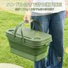 WildVentureX Foldable Picnic Basket with Large Camping Storage Washable with Handle and Foldable Laundry Emergency Outdoor Sports Fishing Lid,