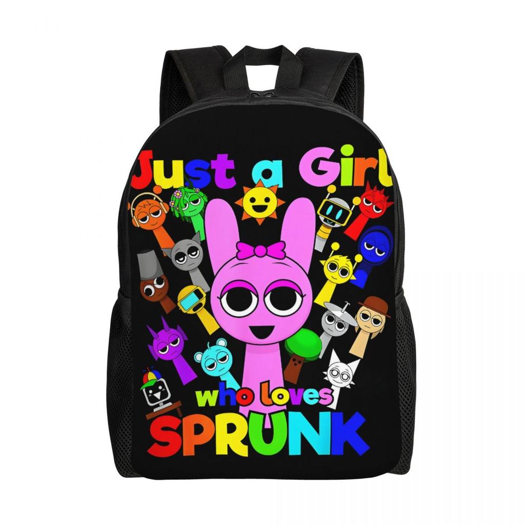 Custom Cartoon Sprunki Backpacks for Women Men Water Resistant College School Bag Print Bookbags