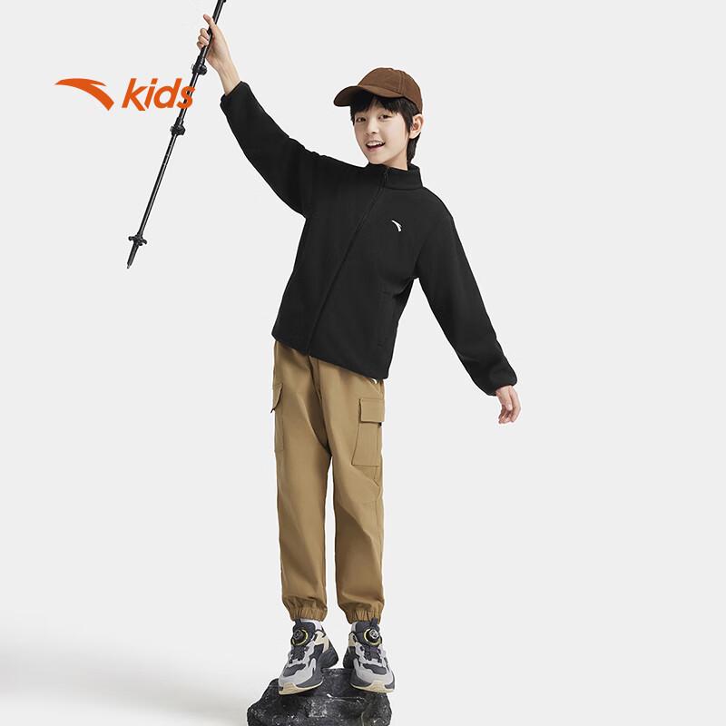 Anta Kids' Unisex Fleece Anti-Static Stand Collar Jacket A72537704