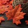 Pack of 50Pcs Artificial Fall Autumn Maple Leaf Silk Leaves Wedding Garden Decorations  - Orange