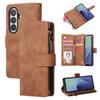 Zipper Magnetic Leather Phone Case For Samsung Galaxy Z Fold 7 6 5 4 3 5G Fold7 Fold6 Multi-card Wallet Kickstand Card Cover