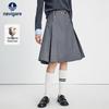 Naviker Italian A-Line Pleated Midi Skirt