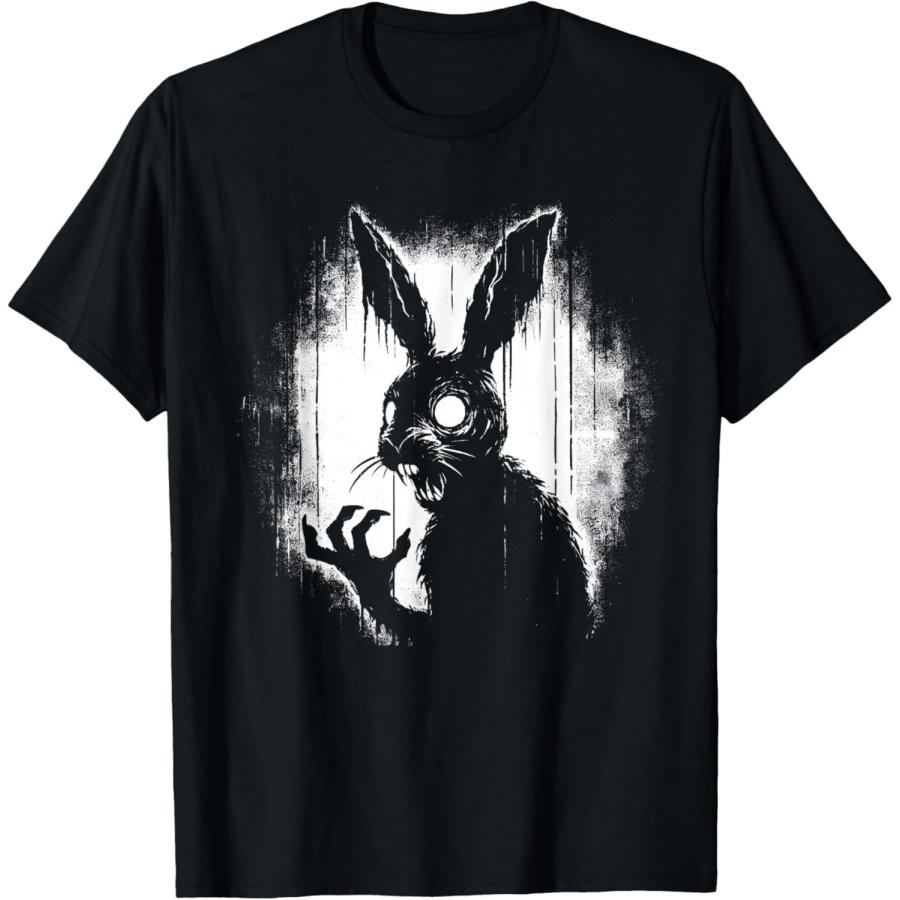 

SHAAMOU Creepy Goth Rabbit, Horror Bunny, Weirdcore Rabbit T-Shirt (Black, Large) XXXXXL різнокольоровий