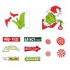 12 Christmas Decorations, Christmas Tree Toppers, Halloween Decoration Pendants Plug In Green Ornaments