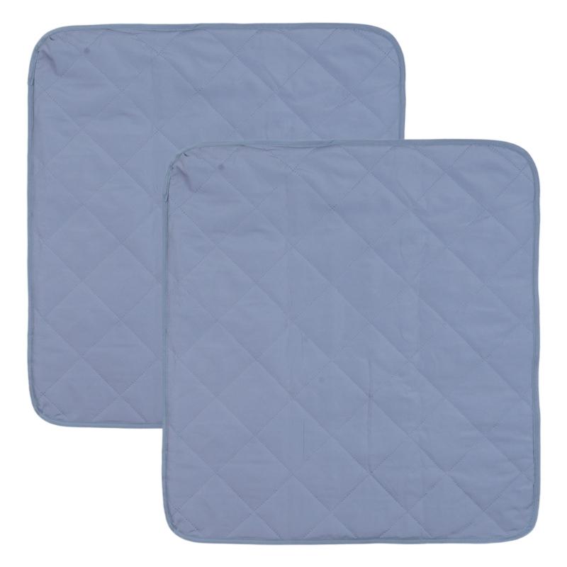2Pcs Washable Incontinence Chair Pad Absorbent Reusable Cotton Pad for Elderly серый