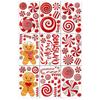 Gingerbread Man Candy Cane Christmas Electrostatic Stickers for Windows and Living Spaces
