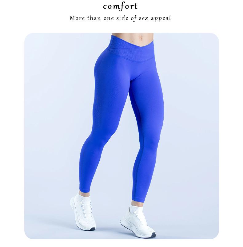 European and American Colorful Seamless Hip-lifting Yoga Leggings for Fitness