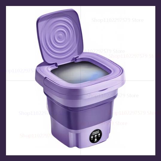 Home Mini Washing Machine Student Dormitory Lingerie Sock Portable Washing Machine 8L Large Capacity Foldable Washing Machine