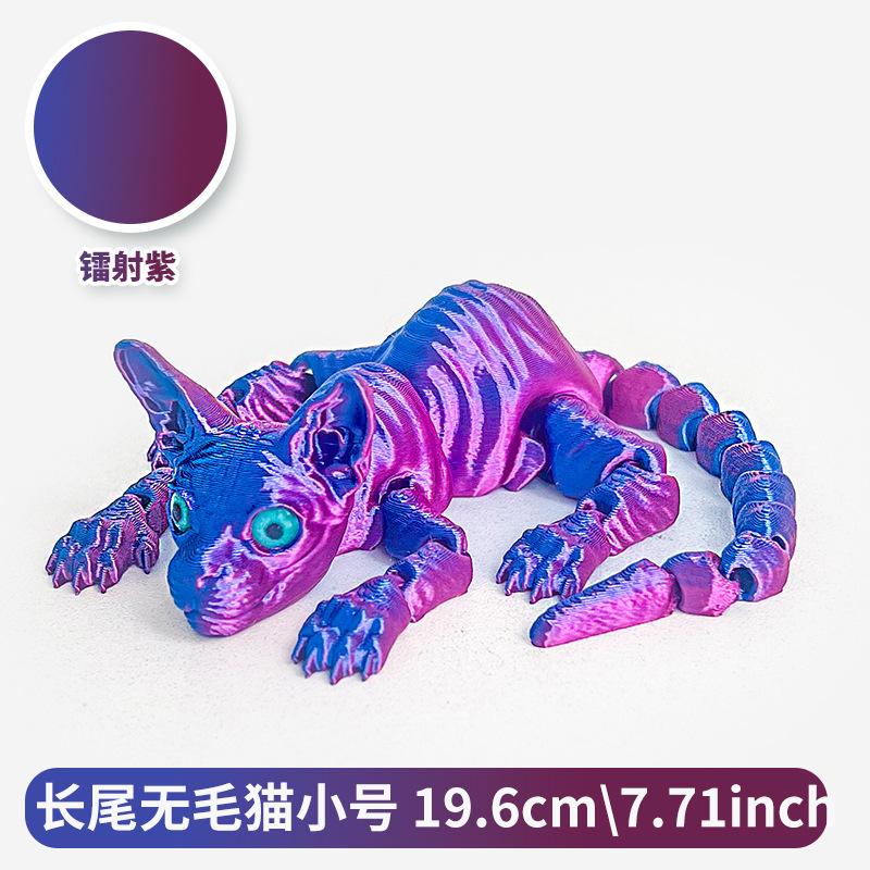 3D Printed Sphynx Cat Figurine Cute Hairless Cat Sculpture Modern Home Decoration Ornaments Creative Gifts For Cat Lovers Toy