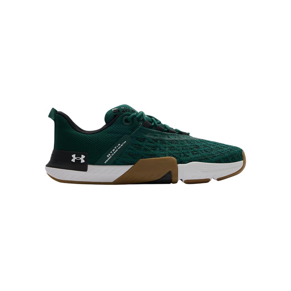 Under Armour TriBase Reign 5 Comfortable Fashion Trendy Minimalist Shock Absorption Low Top Training Shoes Men Sneaker Green 3026021-301