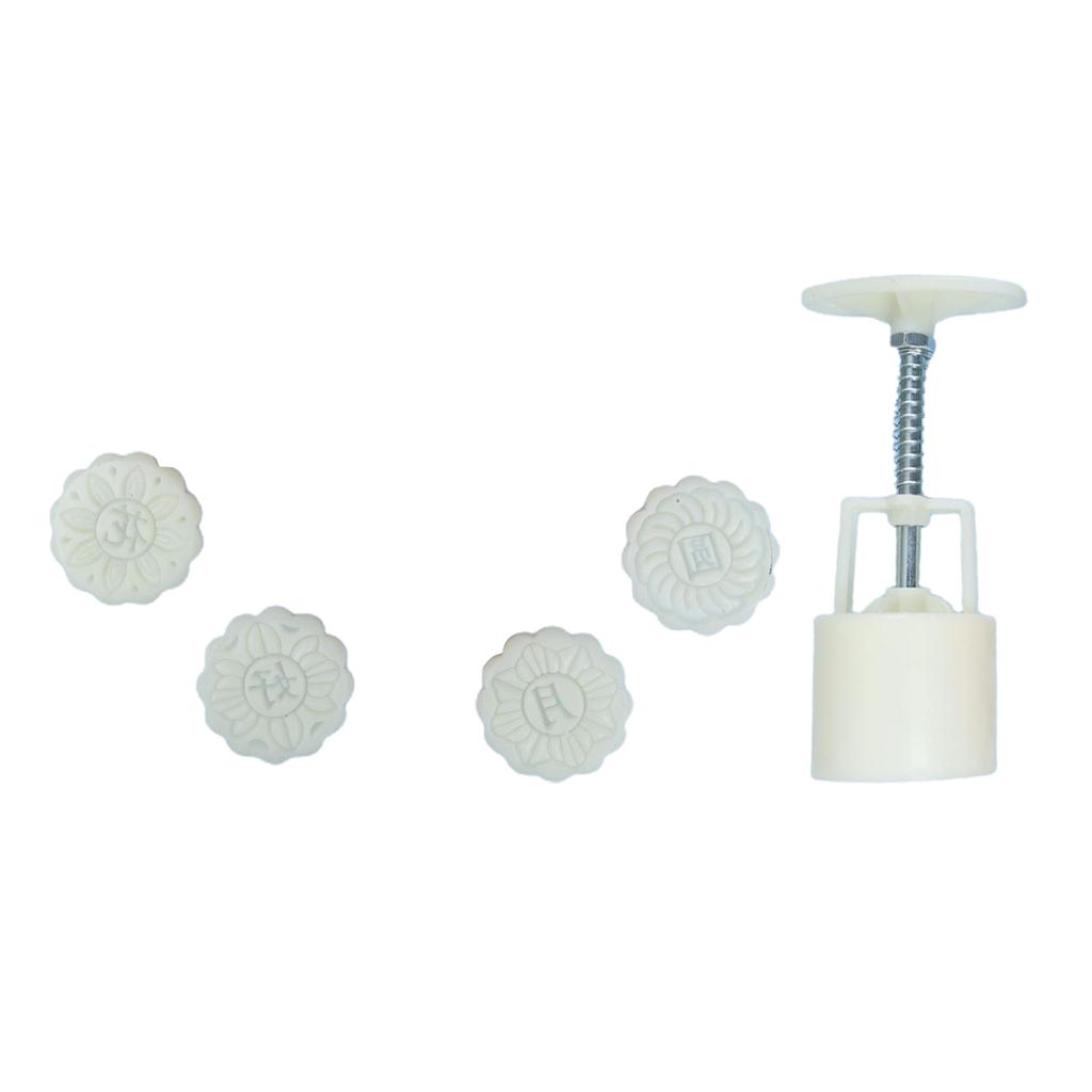 Mooncake Stamps DIY Mooncake Molds Plastic Mooncake Tool Hand Pressure Plastic Material Baking Accessories for Kitchen