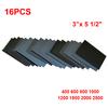 16Pcs Sandpaper Silicon Carbide Replacement Grit Set Wood Paint Crafts