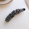 Fabric Banana Clip Korean Elegant Leopard Print Ponytail Holder Ponytail Clip Hair Claw Hairpin Sweet Bowknot Hair Clip Women