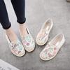 Canvas shoes spring breathable flat-bottomed one-pedal cartoon cloth shoes
