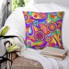 Groovy Psychedelic Flower Power Square Pillowcase Pillow Cover Cushion Zip Decorative Comfort Throw Pillow for Home Bedroom