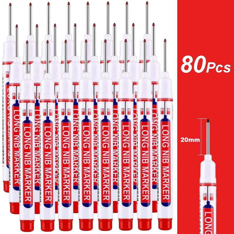 4-100 Stück 20mm Tiefloch Lange Spitze Kopf Marker Für Metall Perforierstift Wasserdicht Badezimmer Holzbearbeitung Dekoration Mehrzweck