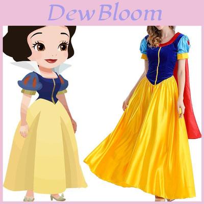 Enchanting Snow White Princess Cosplay Costume With Elegant Cape And Petticoat