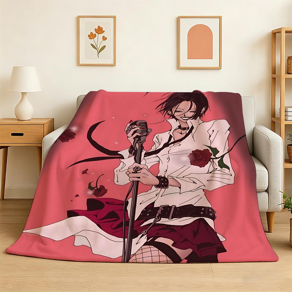 Classic Anime NANA Throw 240g Flannel Blanket Lightweight Soft Skin-friendly Summer Thin Throw Blanket 75X95CM