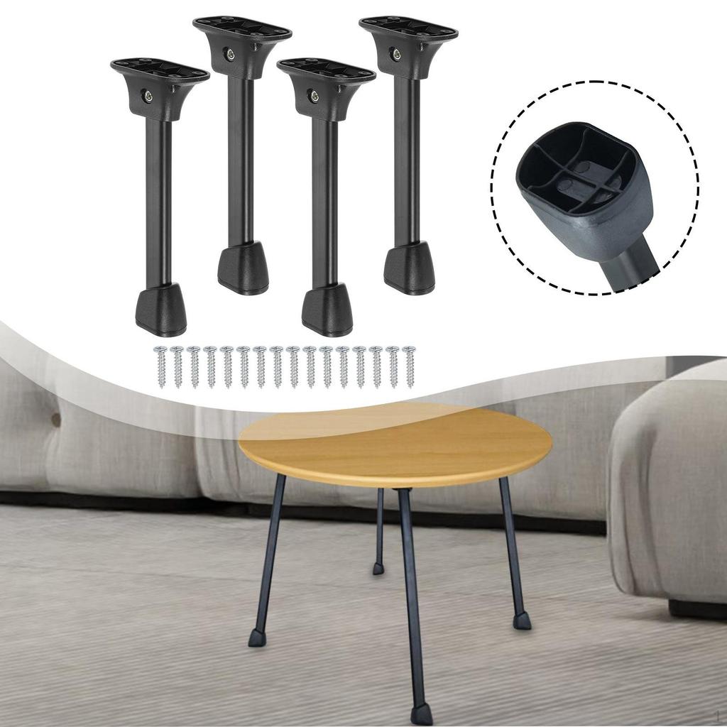4 Pieces Folding Table Legs Bed Laptop Desk Feet Furniture Accessories DIY