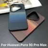 Custodia per Telefono con Texture in Fibra di Carbonio per HuaWei Pura 90 80 70 Mate 80 70 60 50 40 Pro Max Ultra Sottile Slim Sensazione Pelle Anti-caduta Cover