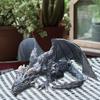 Dragon Statue Garden Reison Dragon Sculpture Vintage Flying Dragon Ornaments for Outdoor Yard Fences Sidewalks Halloween Decor