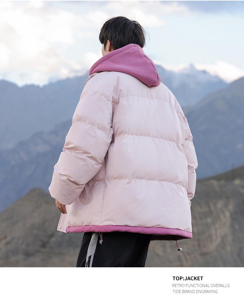 Men's Winter 2025 Retro Cotton-Padded Jacket - Thick, Trendy, Fake Two-Piece Coat