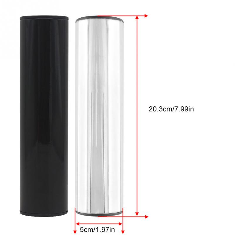 SIlver 2Colors Portable Stainless Steel Sand Shaker Percussion Cylinder Sand Shaker