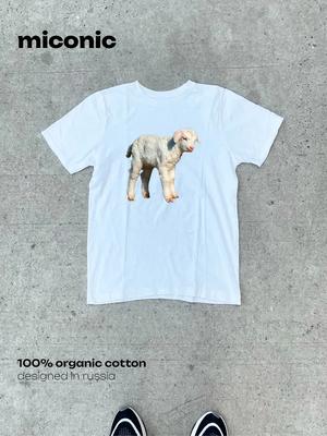 T-shirt with a Cute Sheep Print