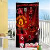 Manchester Customize Text Beach Towel Quick-Dry Soft Microfiber Ideal for Travel Outdoor Swim Pool Yoga Surf Camping Hiking Gym Gift Holiday