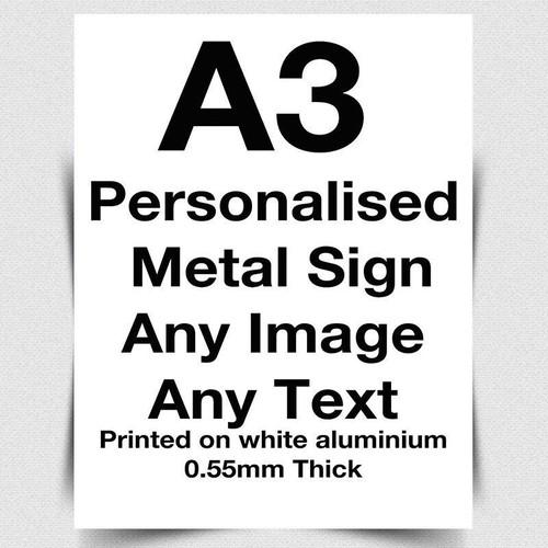 

f1A3 personalised metal sign any photo any text printed on aluminium 420 x 300 mm 20x30cm（7.8x11.8inch）