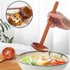 Long Handled Soup Spoon Bamboo Wooden Lamian Noodle Strainer for Hot Pot Cooking Kitchen Slotted Ladle Home Utensil Accessory