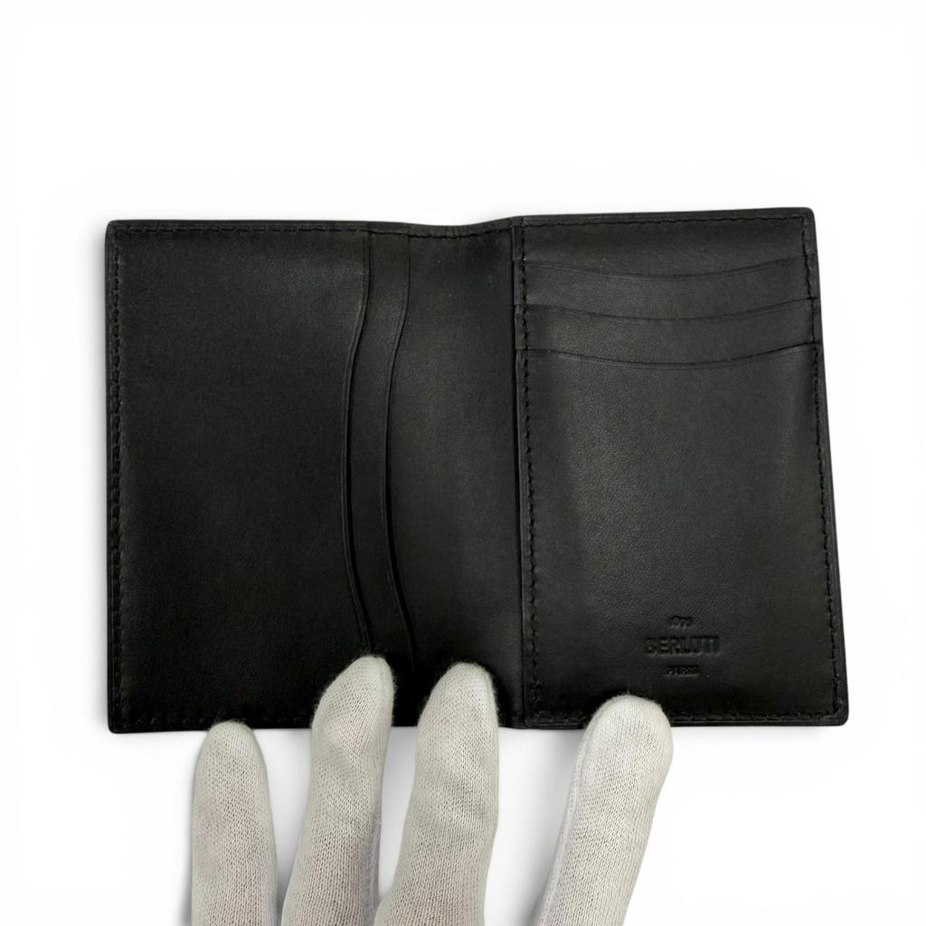 Excellent BERLUTI Jagua Flap Card Holder Venice Current product Calligraphy Used