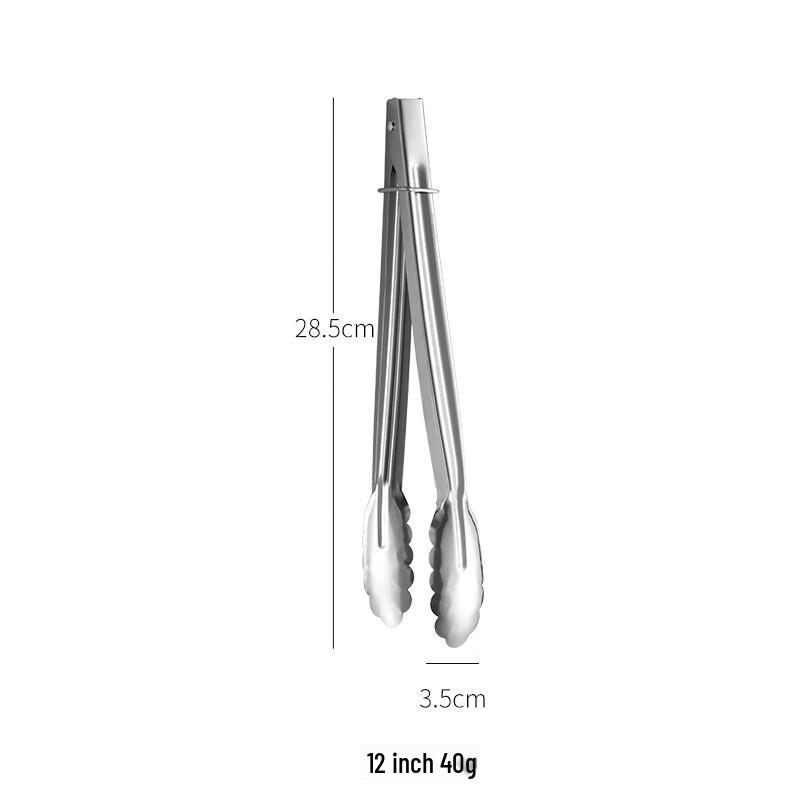 ZISIZ 12-inch Stainless Steel Food Tongs (20-Pack)