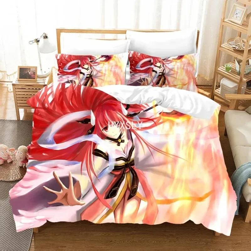 Date A Live Bedding Set Quilt Cover Pillowcases For Adult Kids Single Double Full Queen King Girl Kids Duvet Cover Home Textile