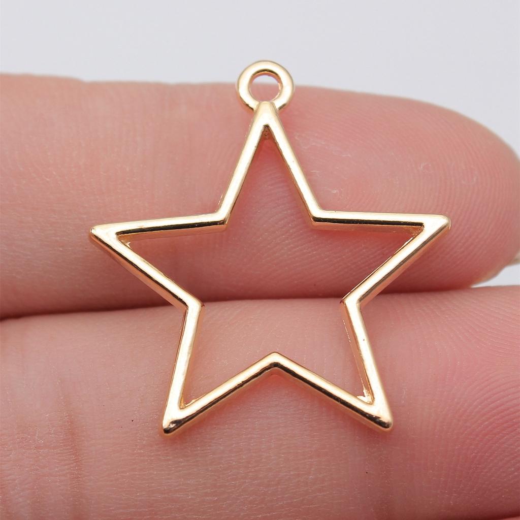 20pcs 30x27mm 5 Colors Hollow Star Charms Zinc Alloy DIY Handmade Jewelry Making Accessories