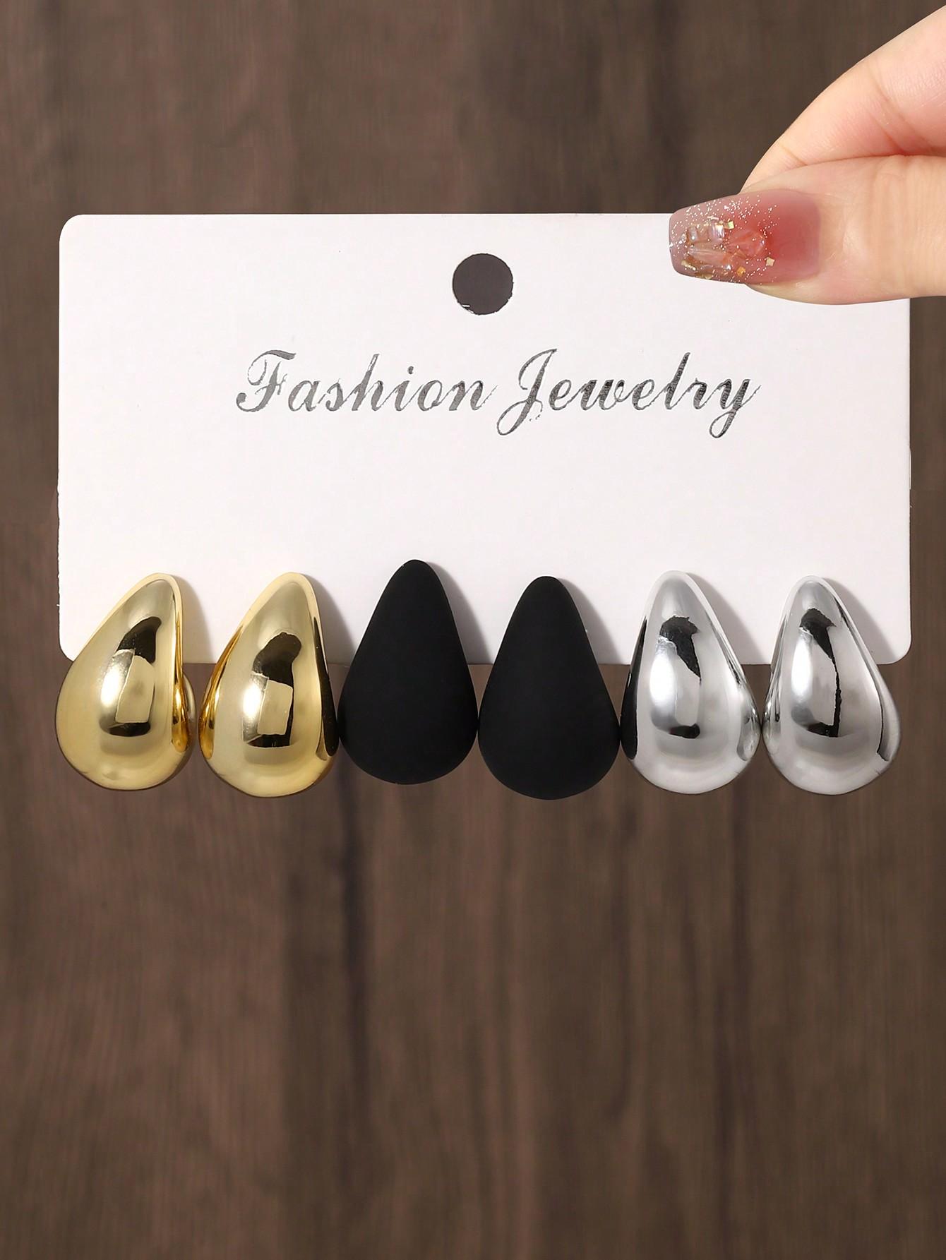 

Набор из 6 классических и модных разноцветных широких клипс-капель для женщин, идеально подходит для свиданий, отпуска, повседневной носки и в качестве подарка