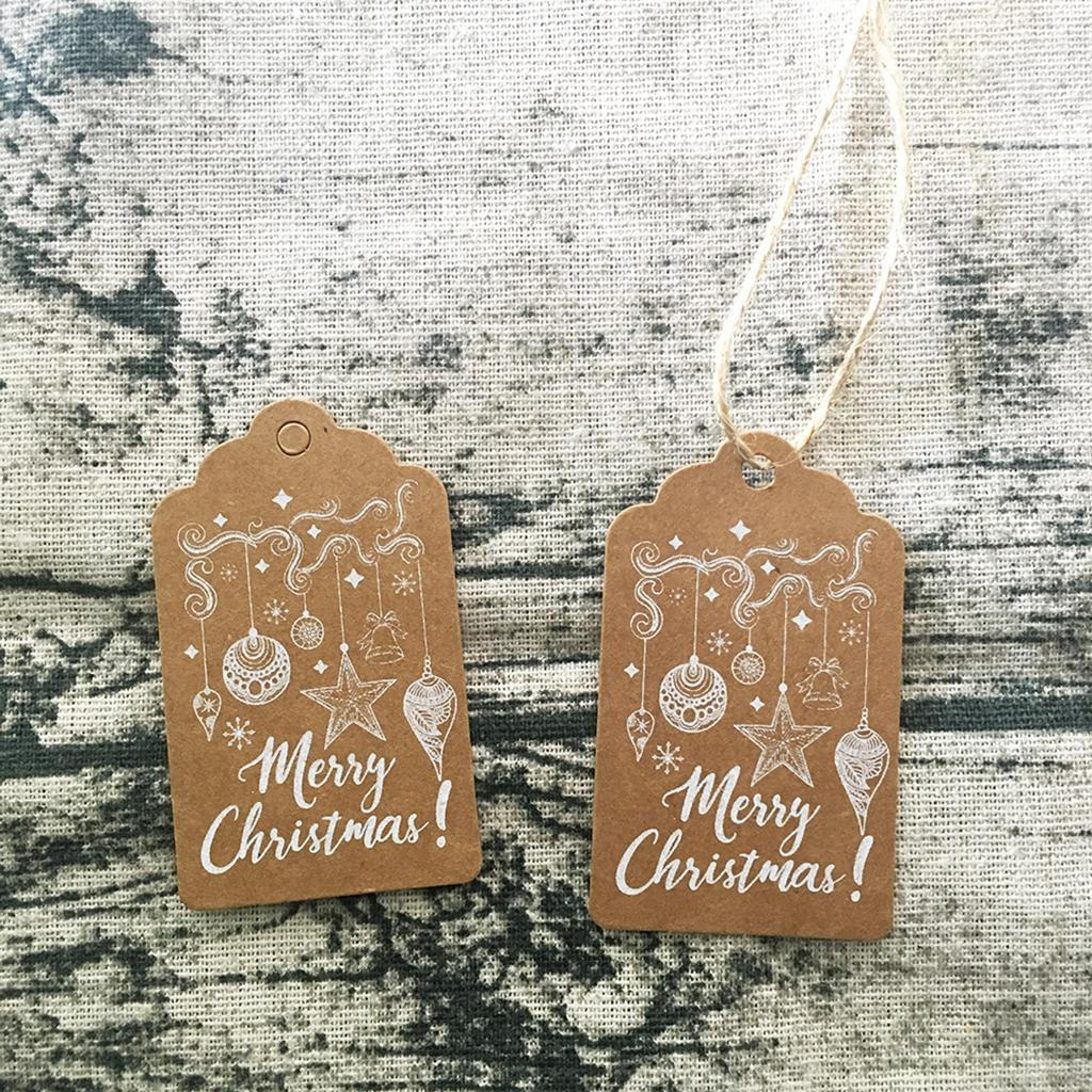 

100pcs Kraft Paper Labels Hanging Gift Tag DIY Decor