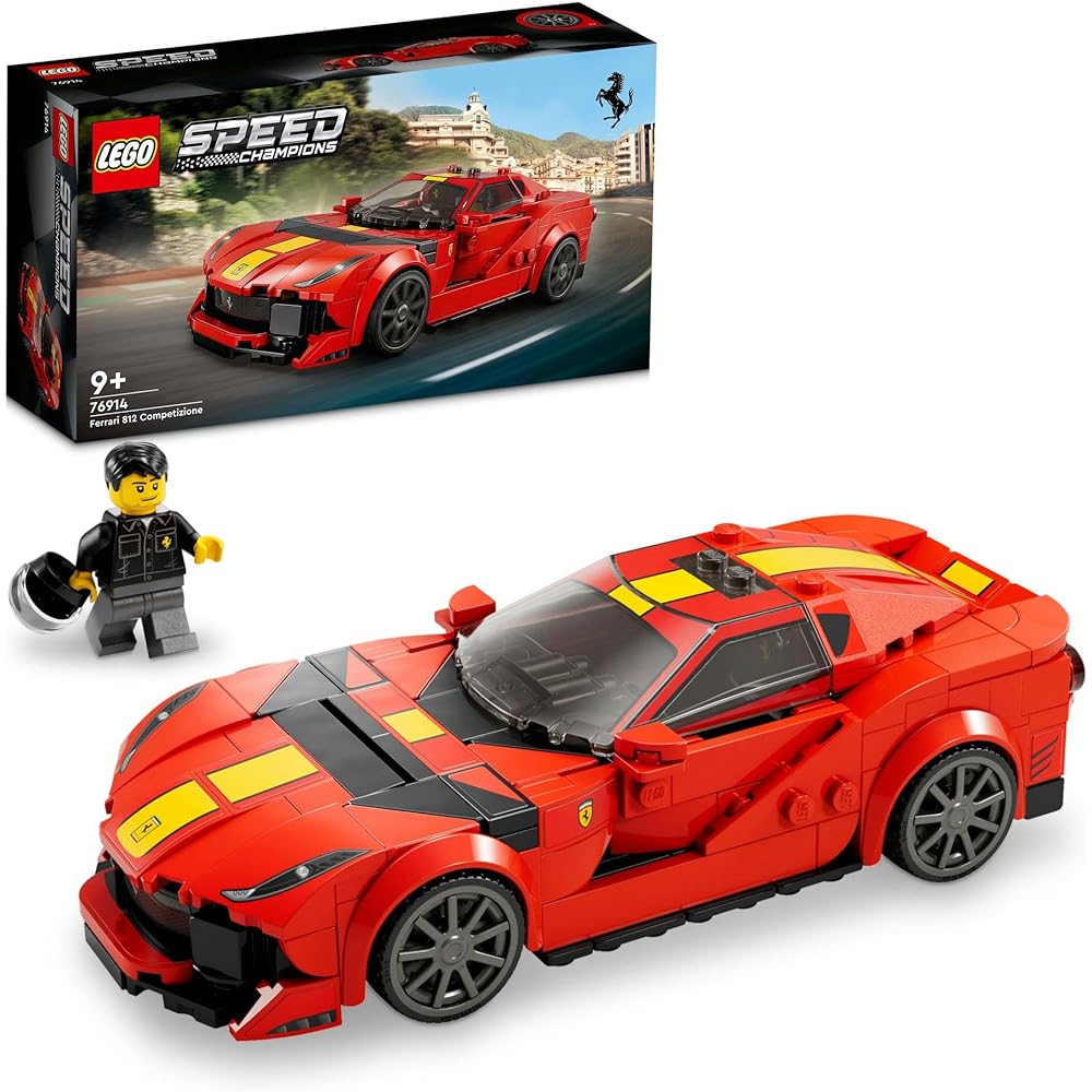 Конструктор LEGO Speed Champions Ferrari 812 Competizione, Игрушка для детей 9-11 лет, Модель автомобиля 76914