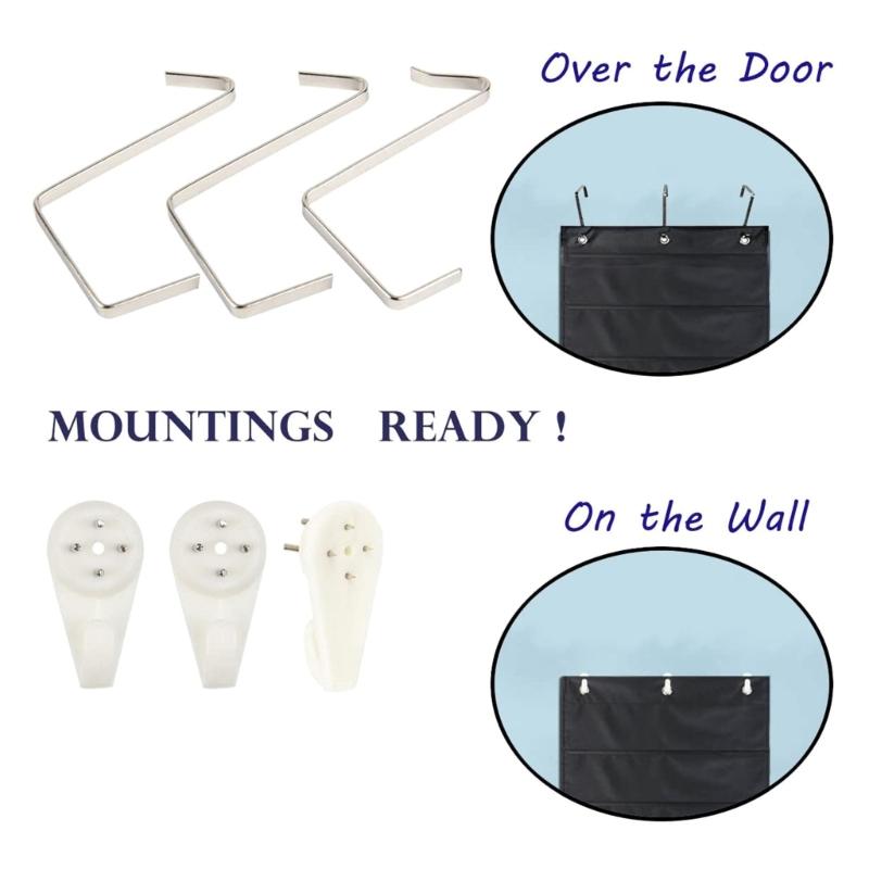 Wall Hanging File Organizer Folder Durable Tear Resistant Organization Pocket with 10 Pockets Heavy Duty Storage Bag