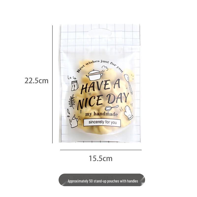 Cartoon Self-Sealing Food Packaging Bags, 50-Pack